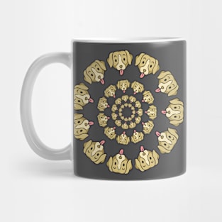 Cute Puppy Dog Faces in Concentric Circles Graphic Art Mug